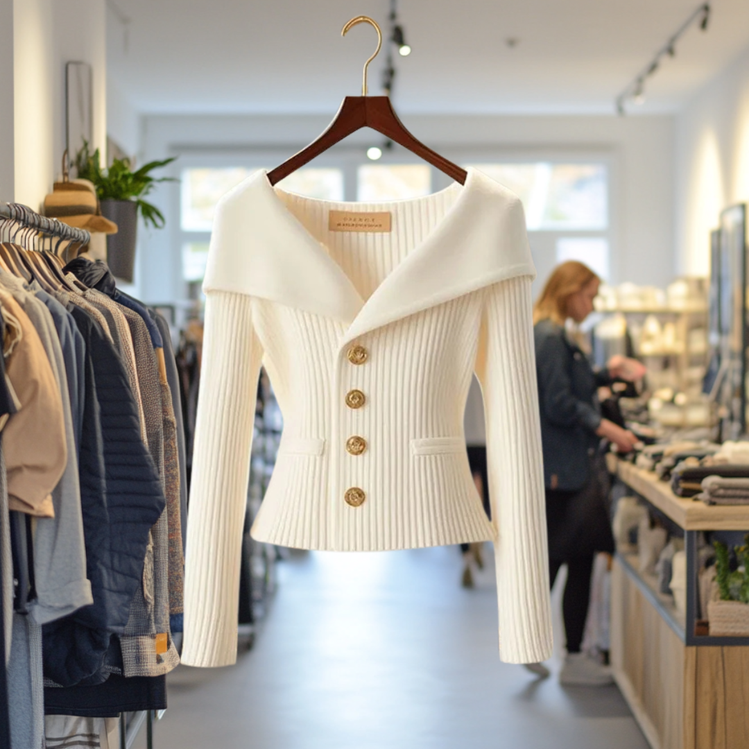 Donata - Cardigan a coste elegante